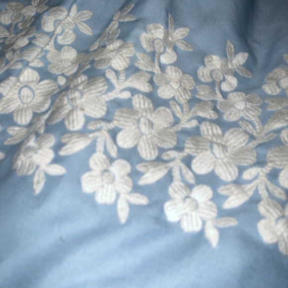 Vtg 50s EMMA DOMB Party Swing Dress Embroidered Fit Flare Tulle lined Xs - Picture 13 of 16